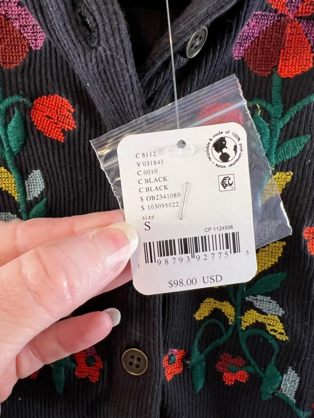 Free People Fleur Embroidered Cuff Henley - Picture 8 of 11